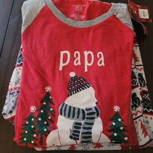 Mens Papa Bear Cuddl Duds 2 piece pajama set Size Small ,New never worn